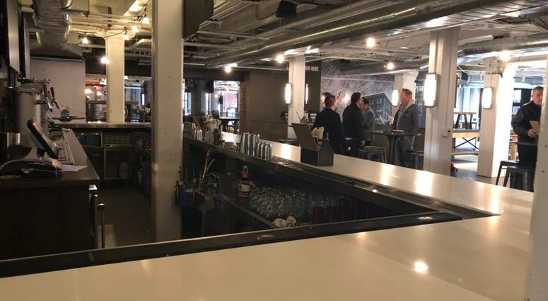 Inside Labatt House on Perry Street in Buffalo. November 15, 2018 (WBEN Photo/Mike Baggerman)