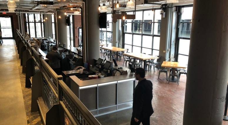 Inside Labatt House on Perry Street in Buffalo. November 15, 2018 (WBEN Photo/Mike Baggerman)