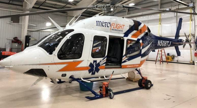 Mercy Flight's new Bell 429 choppers. Four of the helicopters are in Mercy Flight's fleet, replacing the helicopters manufactured in the 1980's. November 14, 2018 (WBEN Photo/Mike Baggerman)