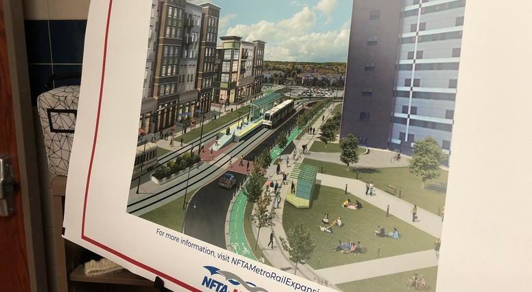 Metro Rail Expansion meeting at Sweet Home Middle School. December 6, 2018 (WBEN Photo/Mike Baggerman)