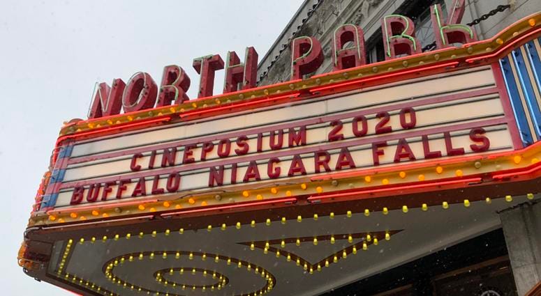 North Park Theatre on Hertel Avenue promoting "Cineposium" 2020. November 11, 2019 (WBEN Photo/Mike Baggerman)