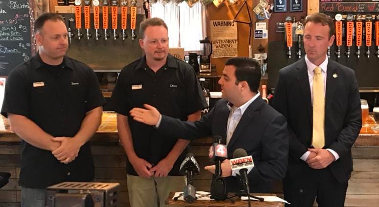 Pushback against calls to prohibit those under 21 from serving alcoholic drinks at Rusty Nickel. (WBEN Photo/Tim Wenger)
