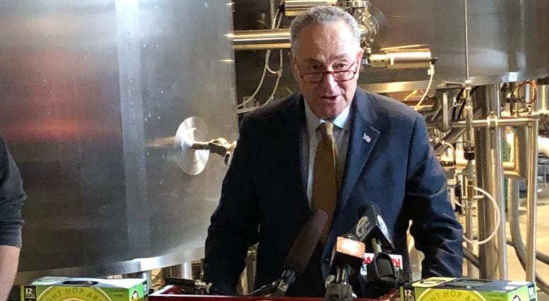 Senator Chuck Schumer calls on TTB to clear backlog of new beer applications to avoid brewing industry revenue loss.