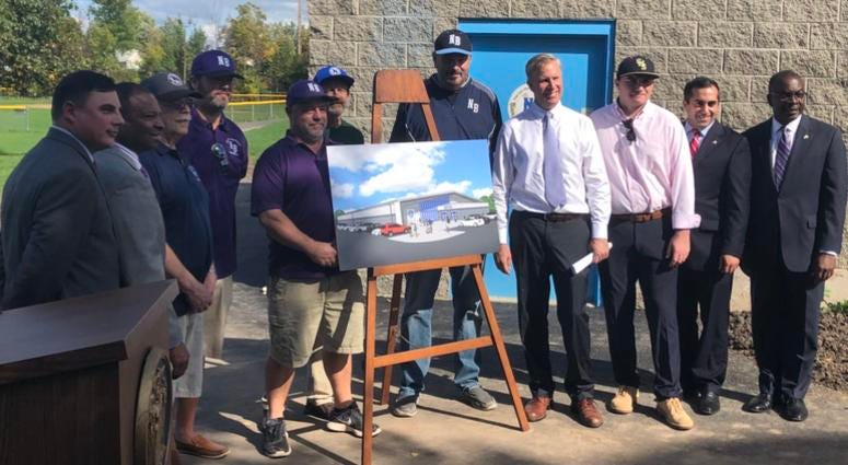 Local officials announce plans for 75,000 square foot indoor athletic facility in Shoshone Park.