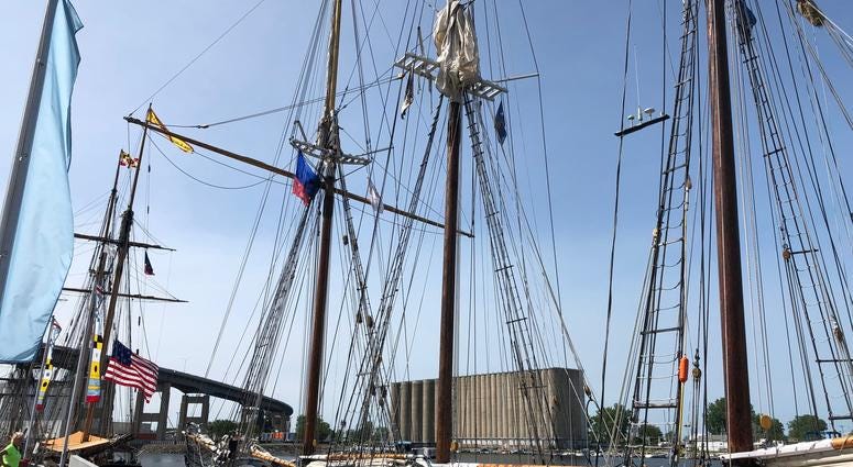 Tall Ships at Canalside. July 8, 2019 (WBEN Photo/Mike Baggerman)