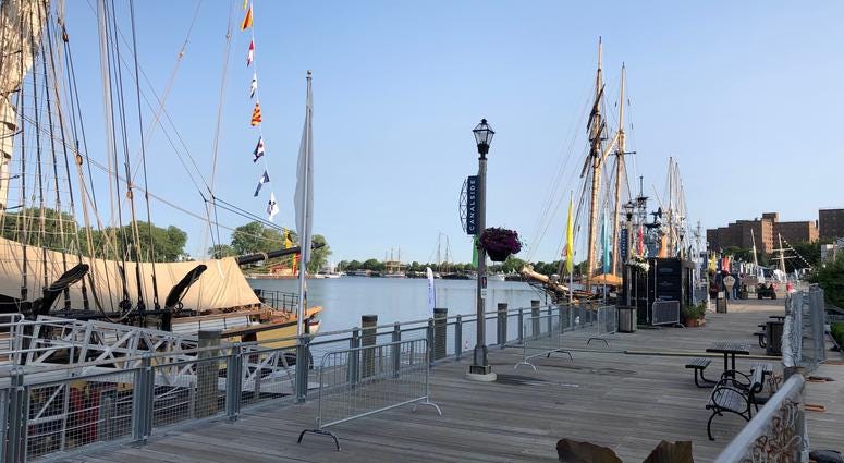 Tall Ships at Canalside. July 8, 2019 (WBEN Photo/Mike Baggerman)