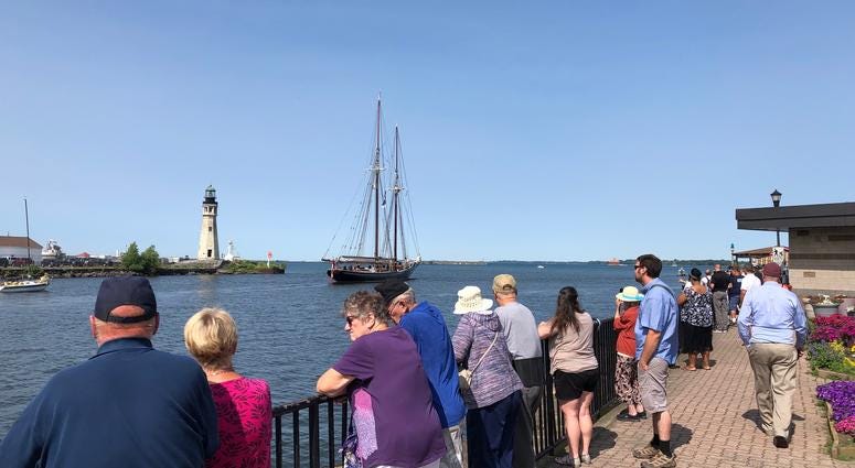 Tall Ships at Canalside. July 8, 2019 (WBEN Photo/Mike Baggerman)