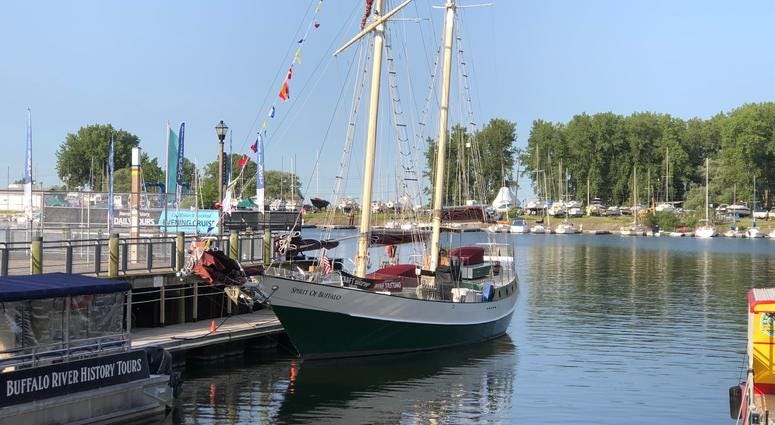 Tall Ships at Canalside. July 8, 2019 (WBEN Photo/Mike Baggerman)
