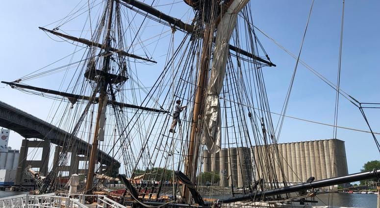 Tall Ships at Canalside. July 8, 2019 (WBEN Photo/Mike Baggerman)
