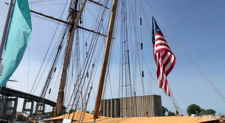 Tall Ships at Canalside. July 8, 2019 (WBEN Photo/Mike Baggerman)