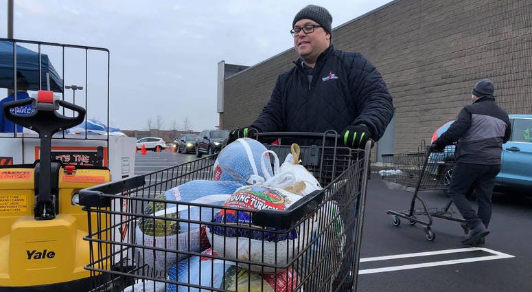Turkeys for Tickets. November 20, 2019 (WBEN Photo/Mike Baggerman)