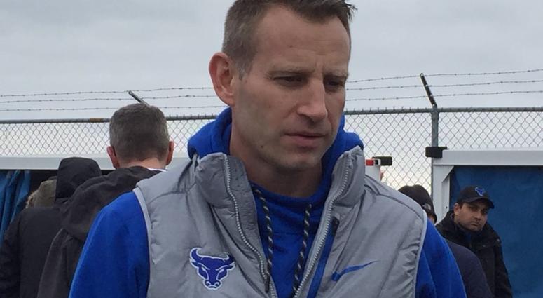 University at Buffalo Men's Basketball Coach Nate Oats on March 12, 2018 before Buffalo's trip to Boise for the NCAA Tournament (WBEN Photo/Mike Baggerman)