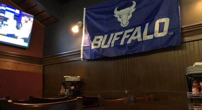 Santora's Pizza Pub & Grill ahead of UB Bulls games in NCAA Tournament. March 21, 2019 (WBEN Photo/Mike Baggerman)