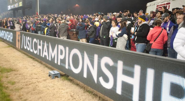 LouCity FC fans support their team in the USL Championship title game