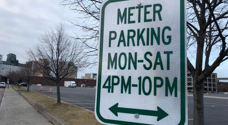 New parking sign added on Columbia Street in Buffalo. January 2, 2019 (WBEN Photo/Mike Baggerman) New parking sign added on Columbia Street in Buffalo. January 2, 2019 (WBEN Photo/Mike Baggerman)