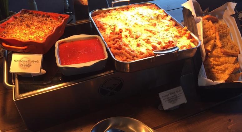 Apple Cobbler & Nonna's Ziti Al Forno (WBEN Photo/Mike Baggerman)