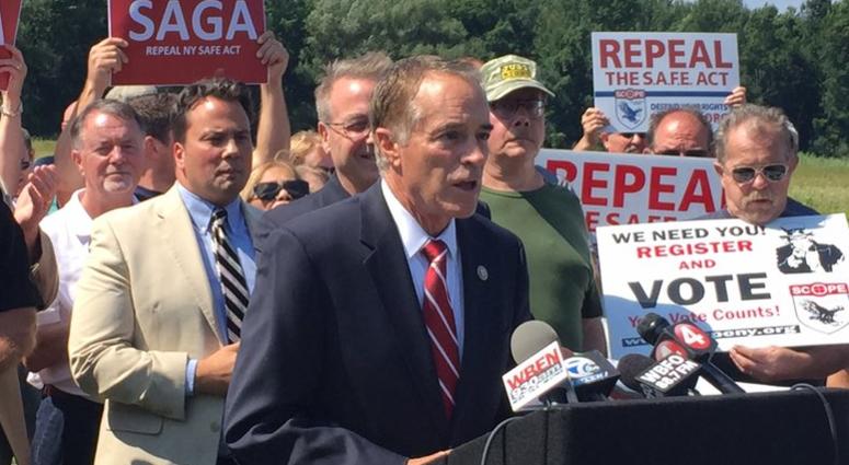 Congressman Collins at the Hamburg Rod & Gun Club (WBEN Photo/Mike Baggerman)
