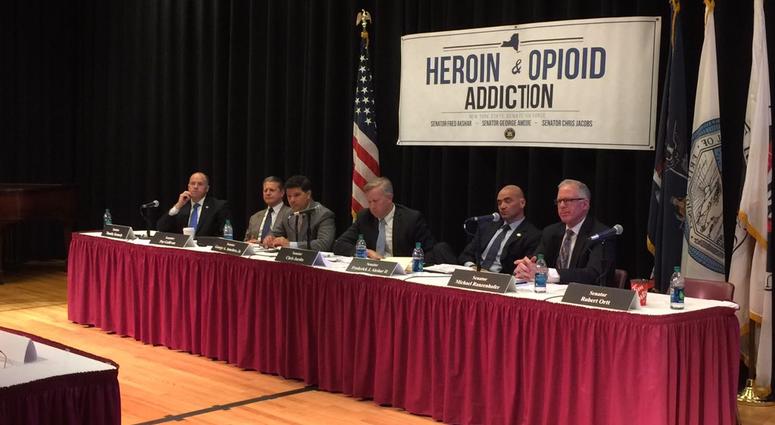 State Senators on the Opioid Task Force in Buffalo (WBEN Photo/Mike Baggerman)