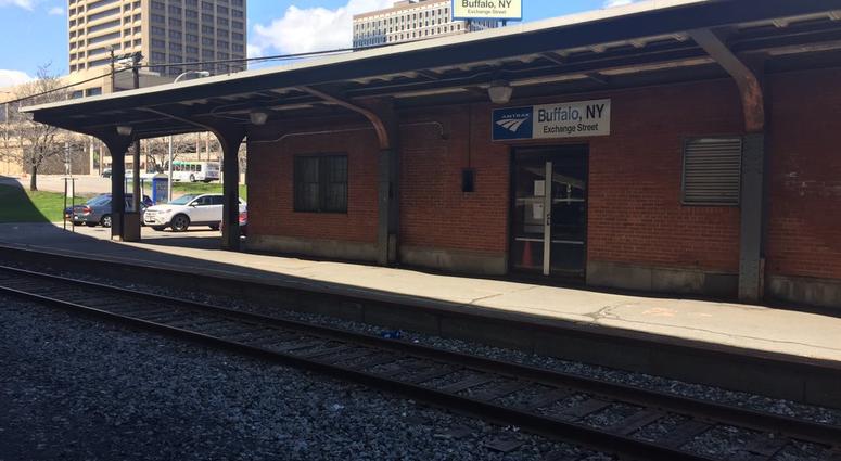 Current Exchange Street train station location (WBEN Photo/Mike Baggerman)