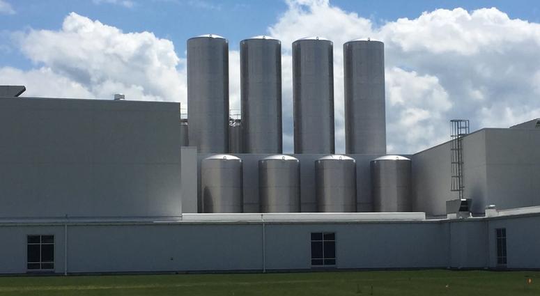 Outside the Hood Dairy Plant in Batavia (WBEN Photo/Mike Baggerman)