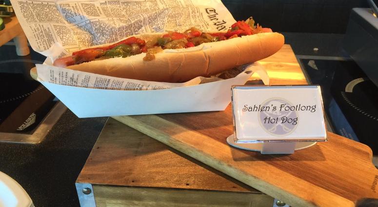 Sahlen's Foot Long Hot Dog (WBEN Photo/Mike Baggerman)