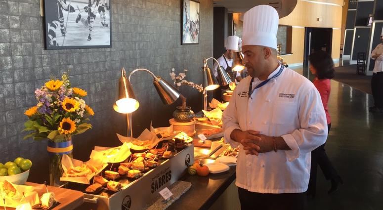Stephen Forman Executive Chef at KeyBank Center (WBEN Photo/Mike Baggerman)