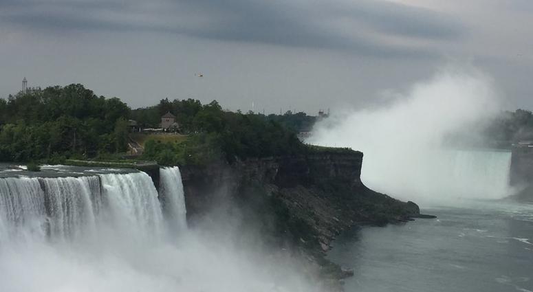Rainbow Air over Niagara Falls on Tuesday (WBEN Photo/Mike Baggerman)