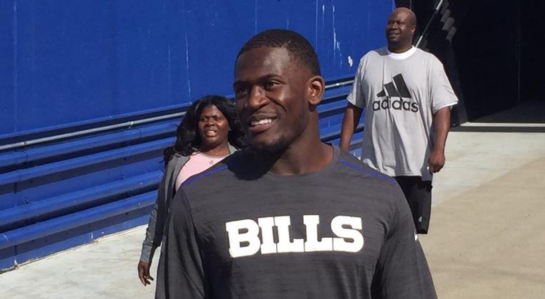 Tre'Davious White enters New Era Field for the first time (WBEN Photo/Mike Baggerman)