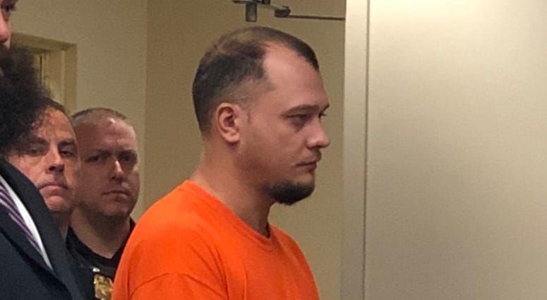 Yuriy Bruks appears in Erie County Court, where he was arraigned on murder charges from August 4. October 15, 2019 (WBEN Photo/Mike Baggerman)