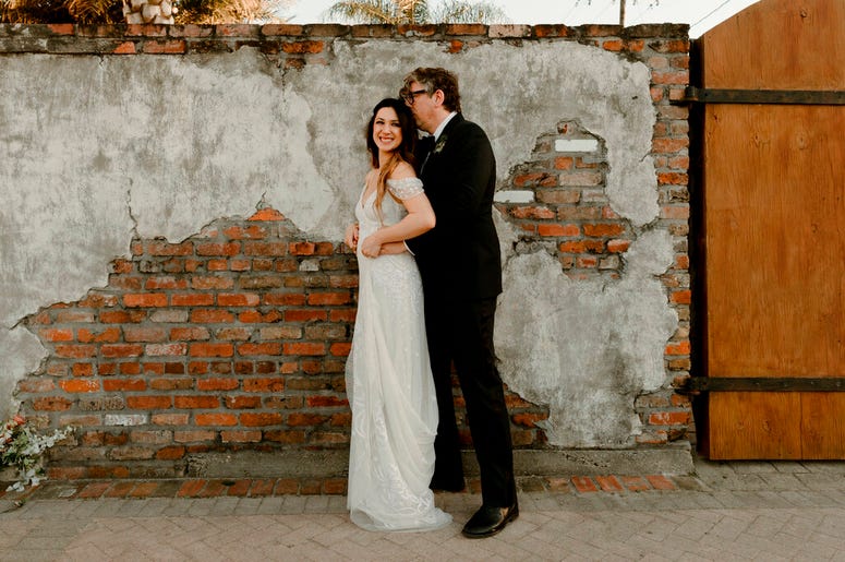 Photo provided by Katch Silva, Michelle Branch and Patrick Carney pose for a photo in New Orleans. The Grammy-winning musicians tied the knot Saturday at the Marigny Opera House