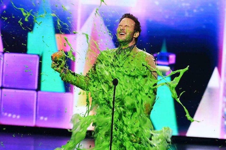 Chris Pratt Getting Slimed Chris Pratt Getting Slimed