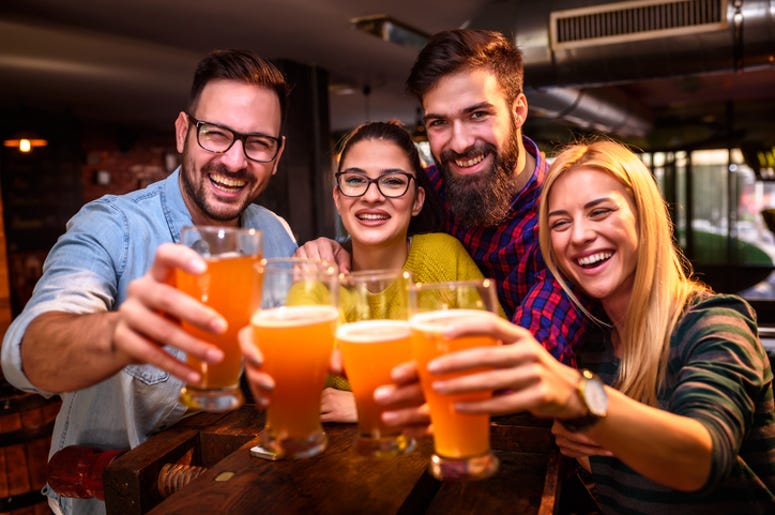 friends with beer