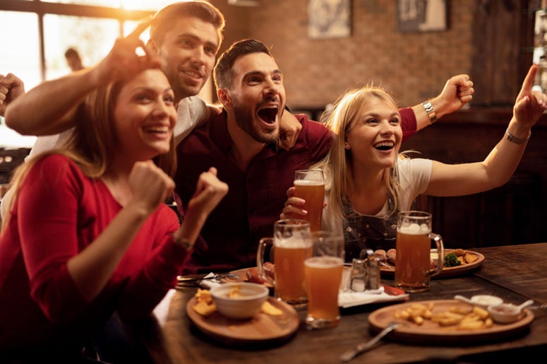 friends at a bar