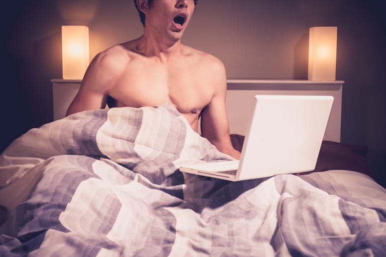 guy watching porn