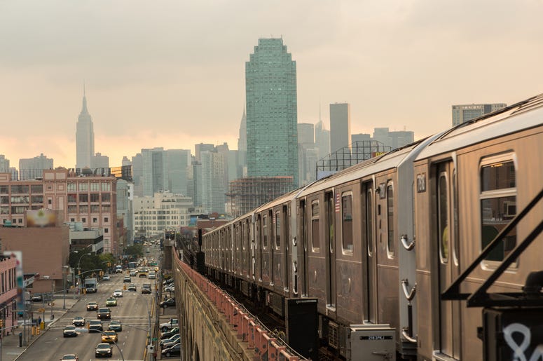 Elevated train in NYC