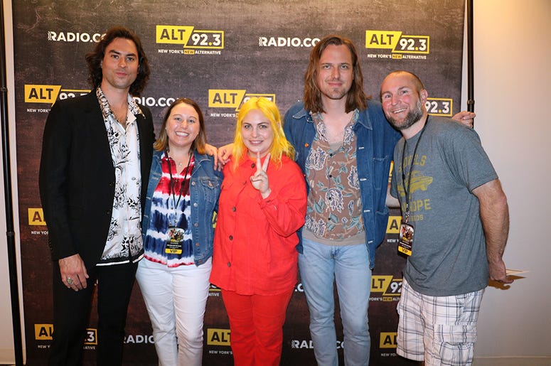 Jonathan, Charity, and Matt of The Head and the Heart meet fans in the RADIO.COM Theatre in NYC after their ALT 92.3 Pop Up Session on May 17, 2019