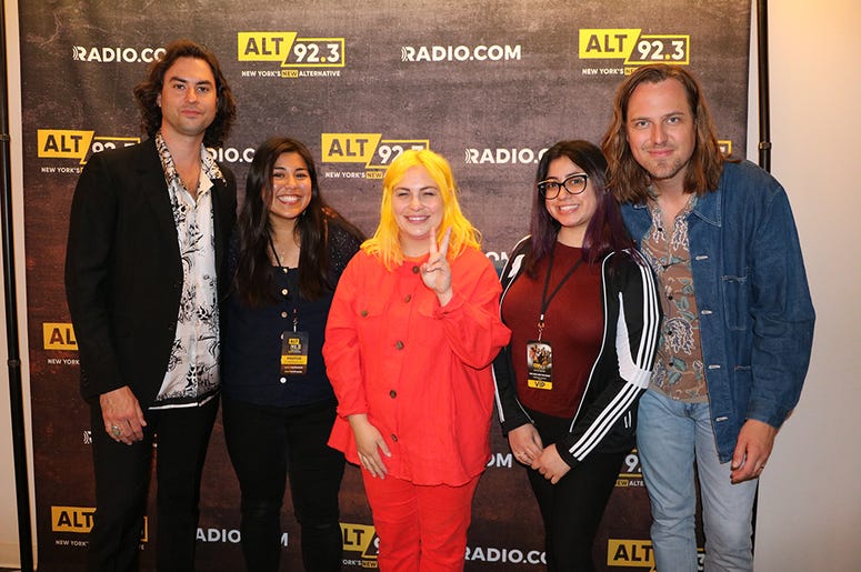 Jonathan, Charity, and Matt of The Head and the Heart meet fans in the RADIO.COM Theatre in NYC after their ALT 92.3 Pop Up Session on May 17, 2019