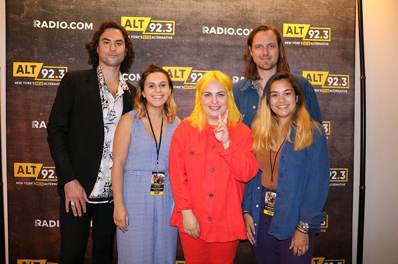 Jonathan, Charity, and Matt of The Head and the Heart meet fans in the RADIO.COM Theatre in NYC after their ALT 92.3 Pop Up Session on May 17, 2019