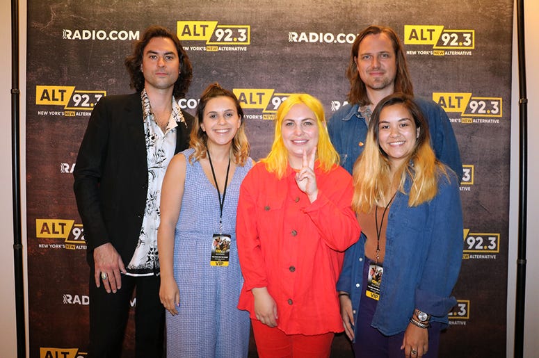 Jonathan, Charity, and Matt of The Head and the Heart meet fans in the RADIO.COM Theatre in NYC after their ALT 92.3 Pop Up Session on May 17, 2019