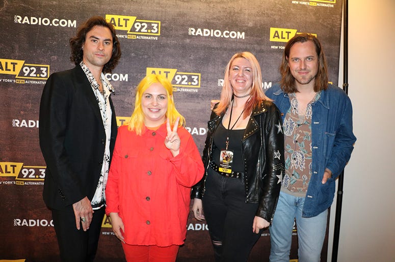 Jonathan, Charity, and Matt of The Head and the Heart meet fans in the RADIO.COM Theatre in NYC after their ALT 92.3 Pop Up Session on May 17, 2019