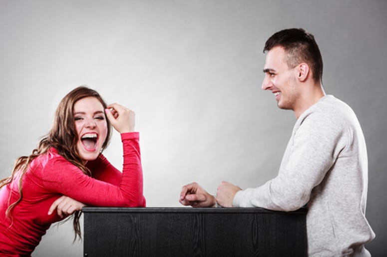 Man and Woman Laughing Man and Woman Laughing