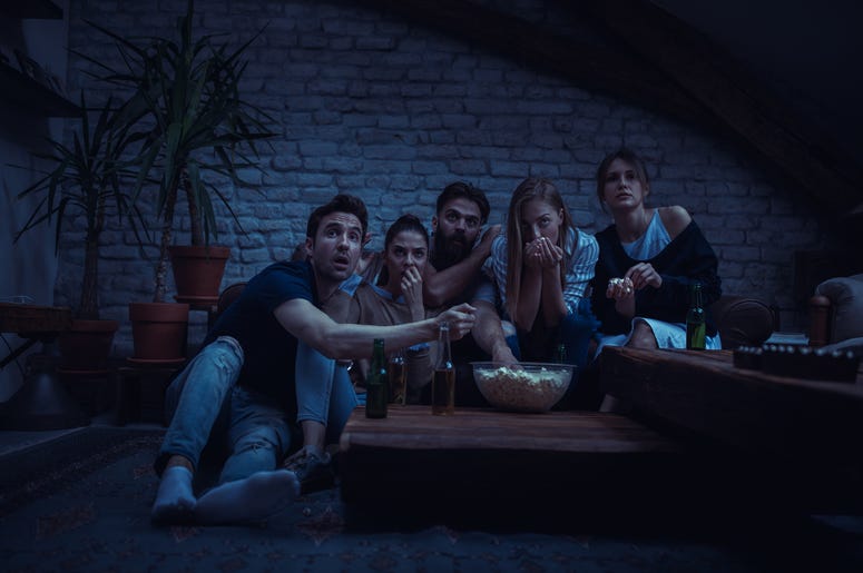 People Watching Scary Movies People Watching Scary Movies