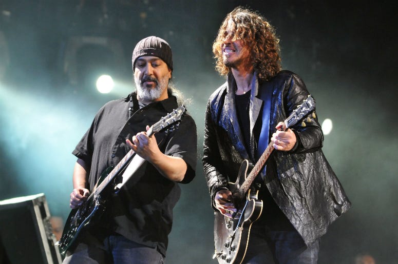 Kim Thayil and Chris Cornell of Soundgarden Kim Thayil and Chris Cornell of Soundgarden