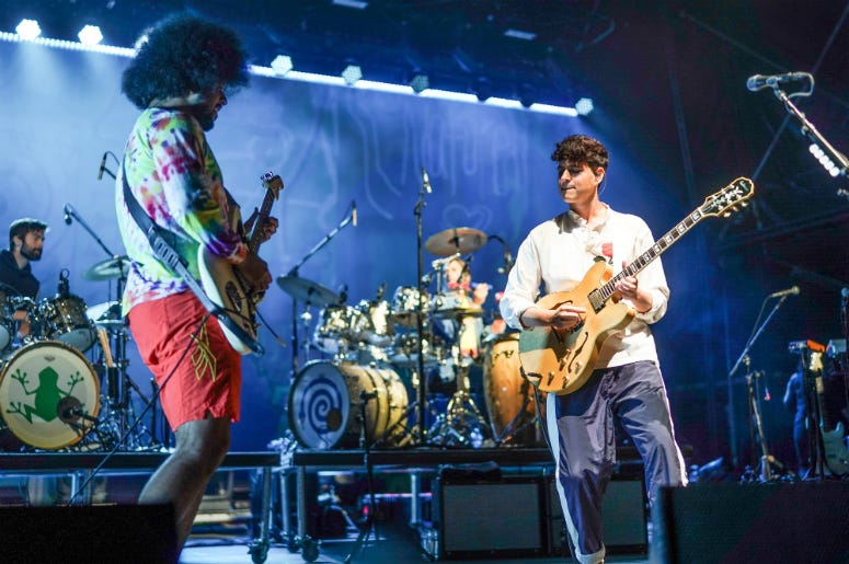 Vampire Weekend performing live in 2018 Vampire Weekend performing live in 2018