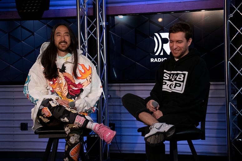 Steve Aoki at ALT 92.3 in the RADIO.COM Theater with Bryce