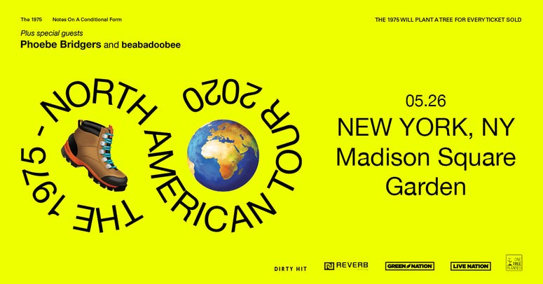 The 1975 2020 Tour ARt