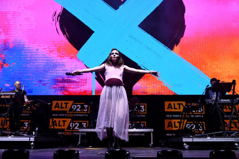 CHVRCHES perform at Not So Silent Night