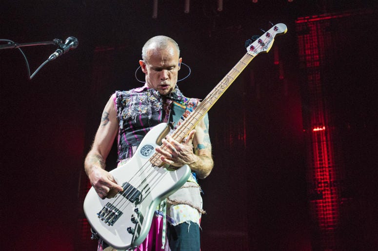 Musician Michael "Flea" Balzary of the Red Hot Chili Peppers performs at Oracle Arena on March 12, 2017 Musician Michael "Flea" Balzary of the Red Hot Chili Peppers performs at Oracle Arena on March 12, 2017
