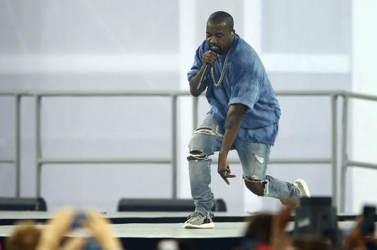 Kanye West performs during the closing ceremony for the 2015 Pan Am Games at Pan Am Ceremonies Venue. Kanye West performs during the closing ceremony for the 2015 Pan Am Games at Pan Am Ceremonies Venue.