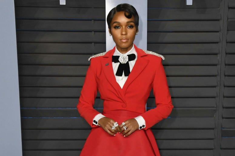 Janelle Monae. 2018 Vanity Fair Oscar Party following the 90th Academy Awards held at the Wallis Annenberg Center for the Performing Arts. Janelle Monae. 2018 Vanity Fair Oscar Party following the 90th Academy Awards held at the Wallis Annenberg Center for the Performing Arts.
